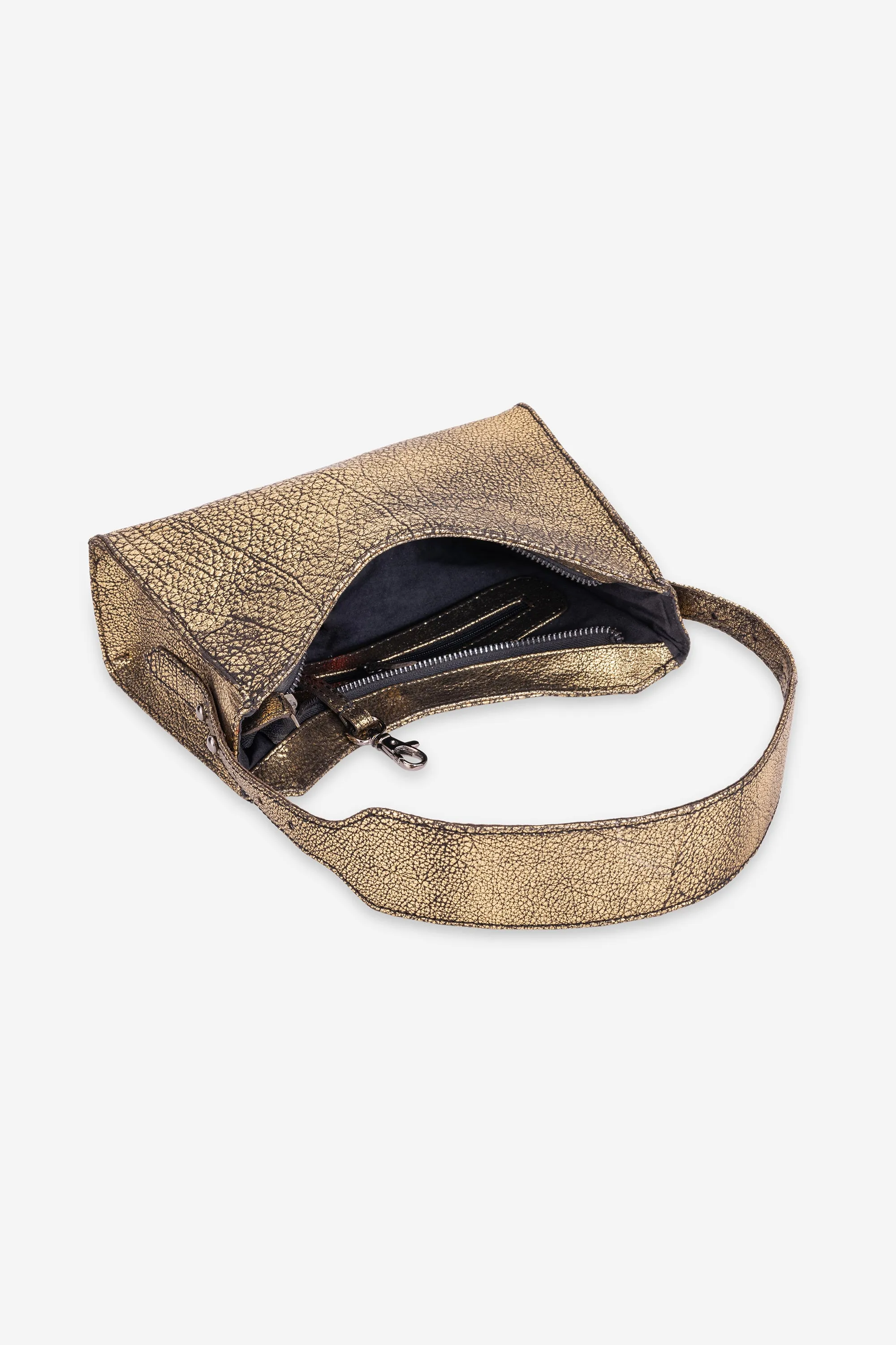 Abelardo Blair Golden Black Shoulder Bag