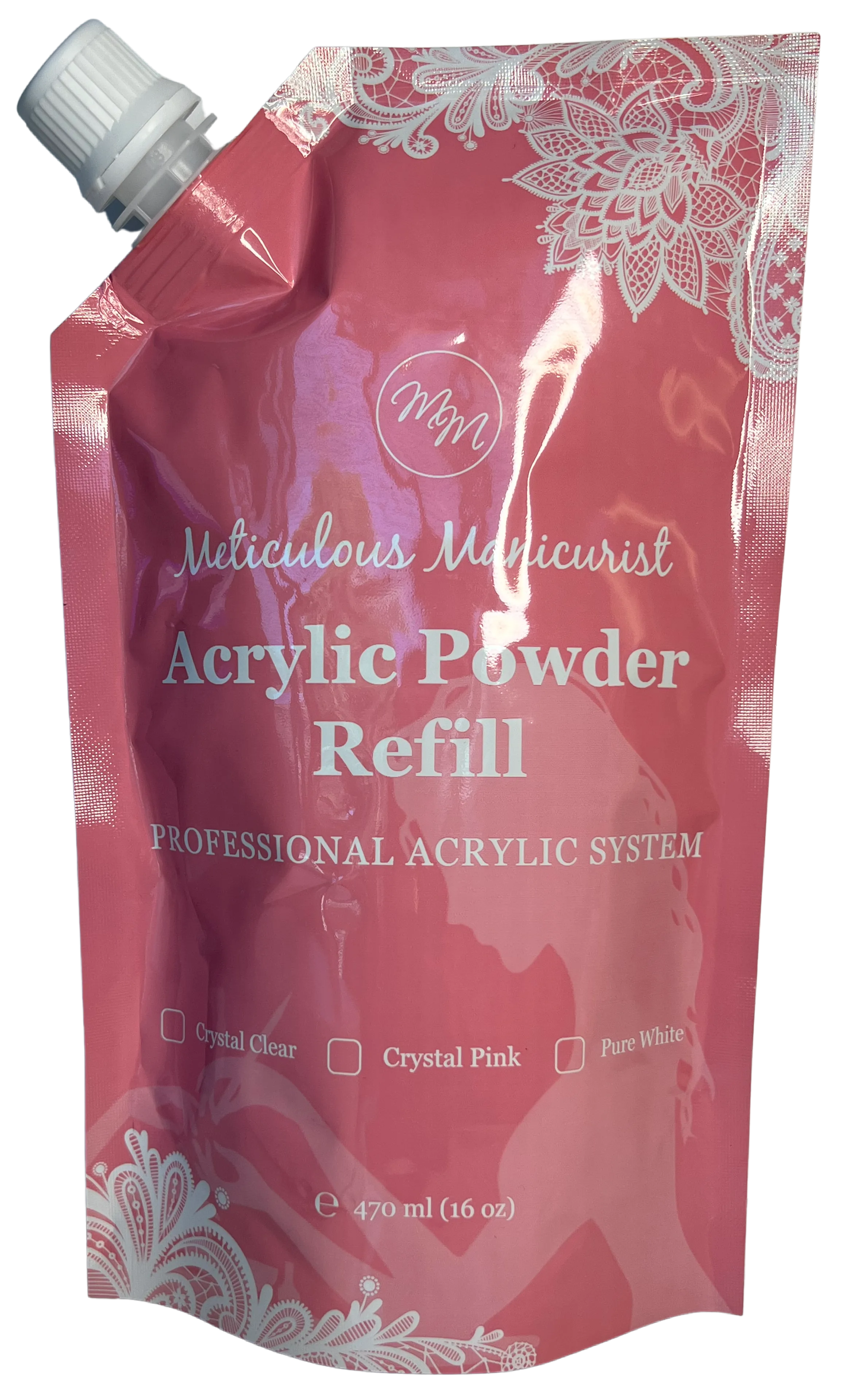 Acrylic Powder (Clear) 2oz Jar Or  16oz Refill Bag