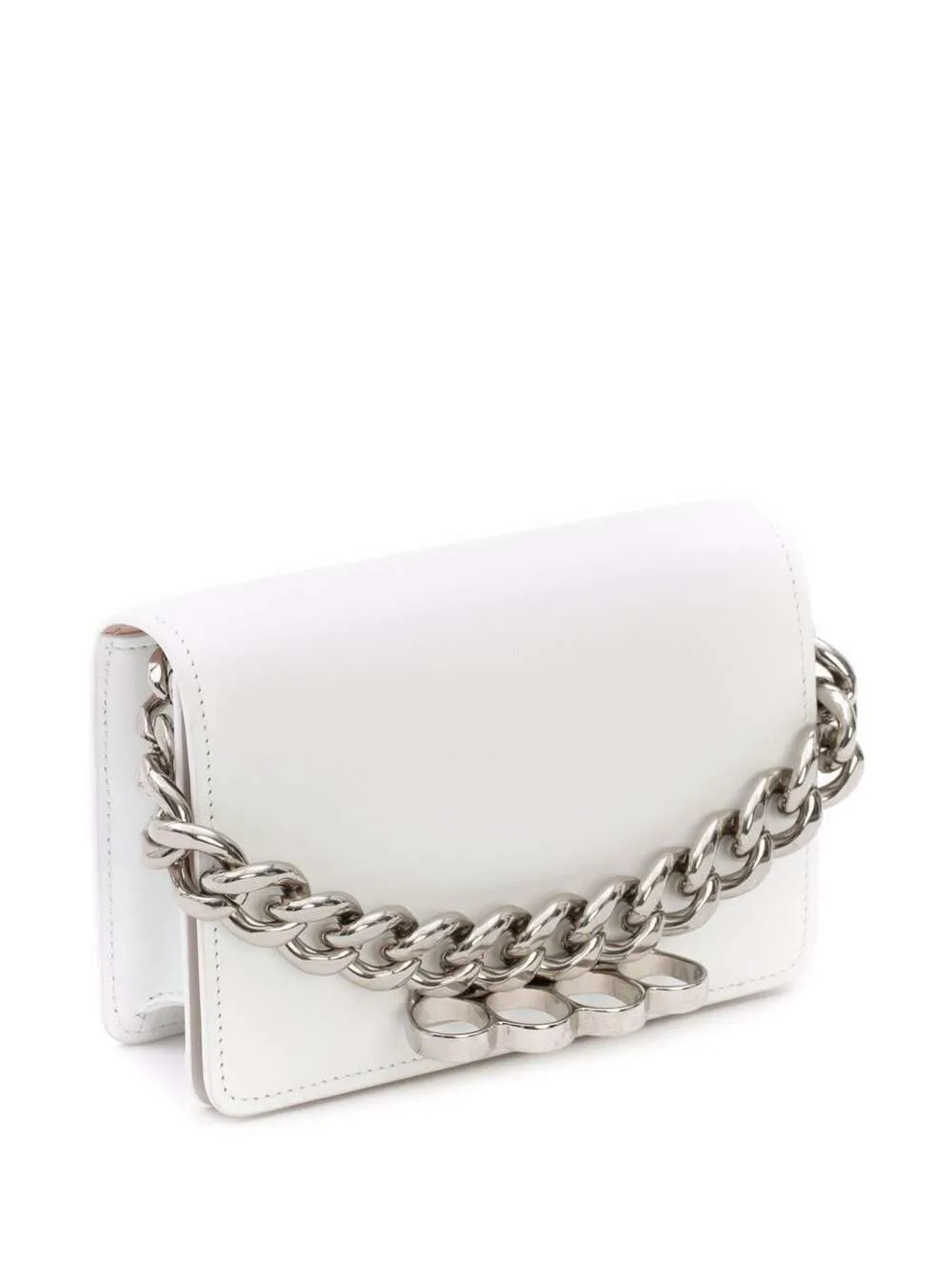 Alexander McQueen Four-Ring Foldover Top Mini Shoulder Bag