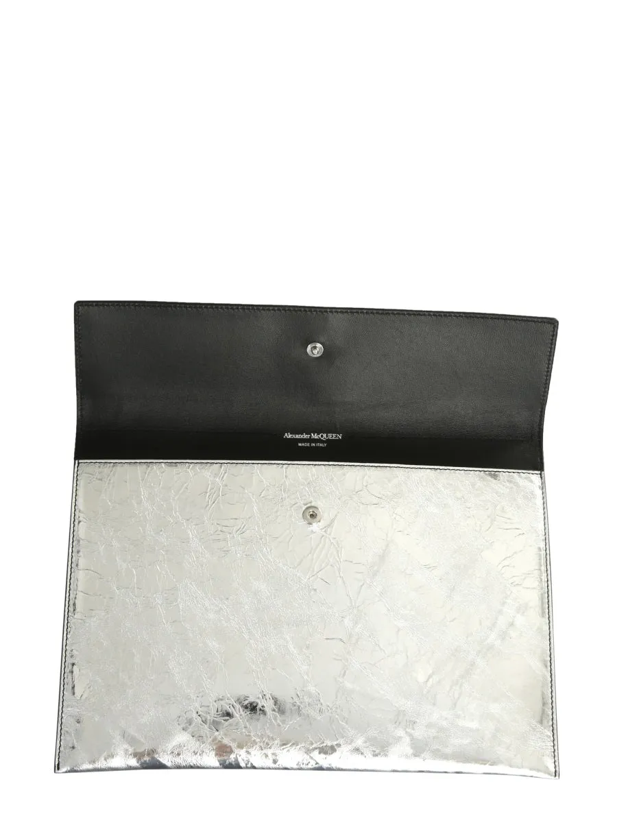Alexander McQueen Skull Front Flap Clutch Bag