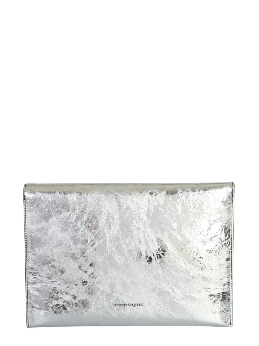 Alexander McQueen Skull Front Flap Clutch Bag