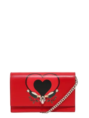 Alexander McQueen Skull Heart Clutch Bag