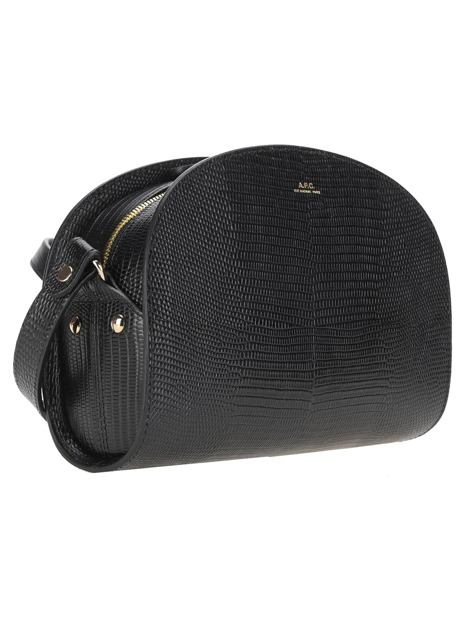 A.P.C. Demi-Lune Embossed Crossbody Bag