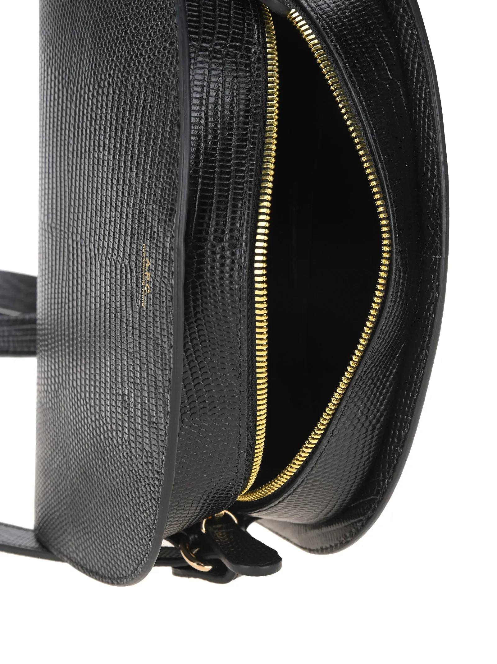 A.P.C. Demi-Lune Embossed Crossbody Bag