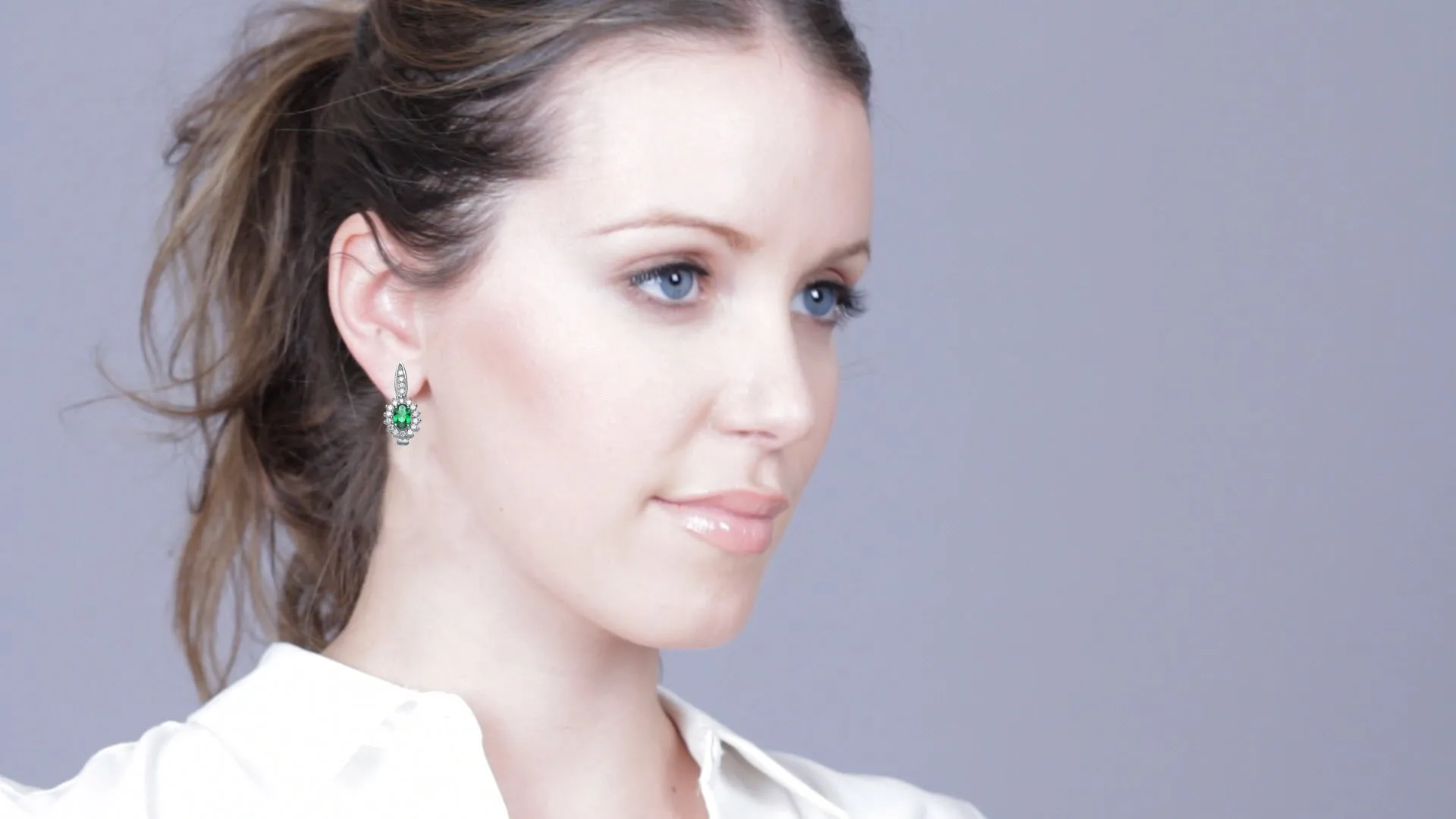 Aurélie Oval Drop Earrings