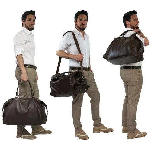 Barber Shop Duffle Camera Bag "Cesar Cut" - Brown
