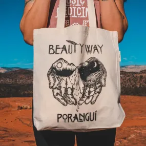 BEAUTY WAY CANVAS TOTE BAG