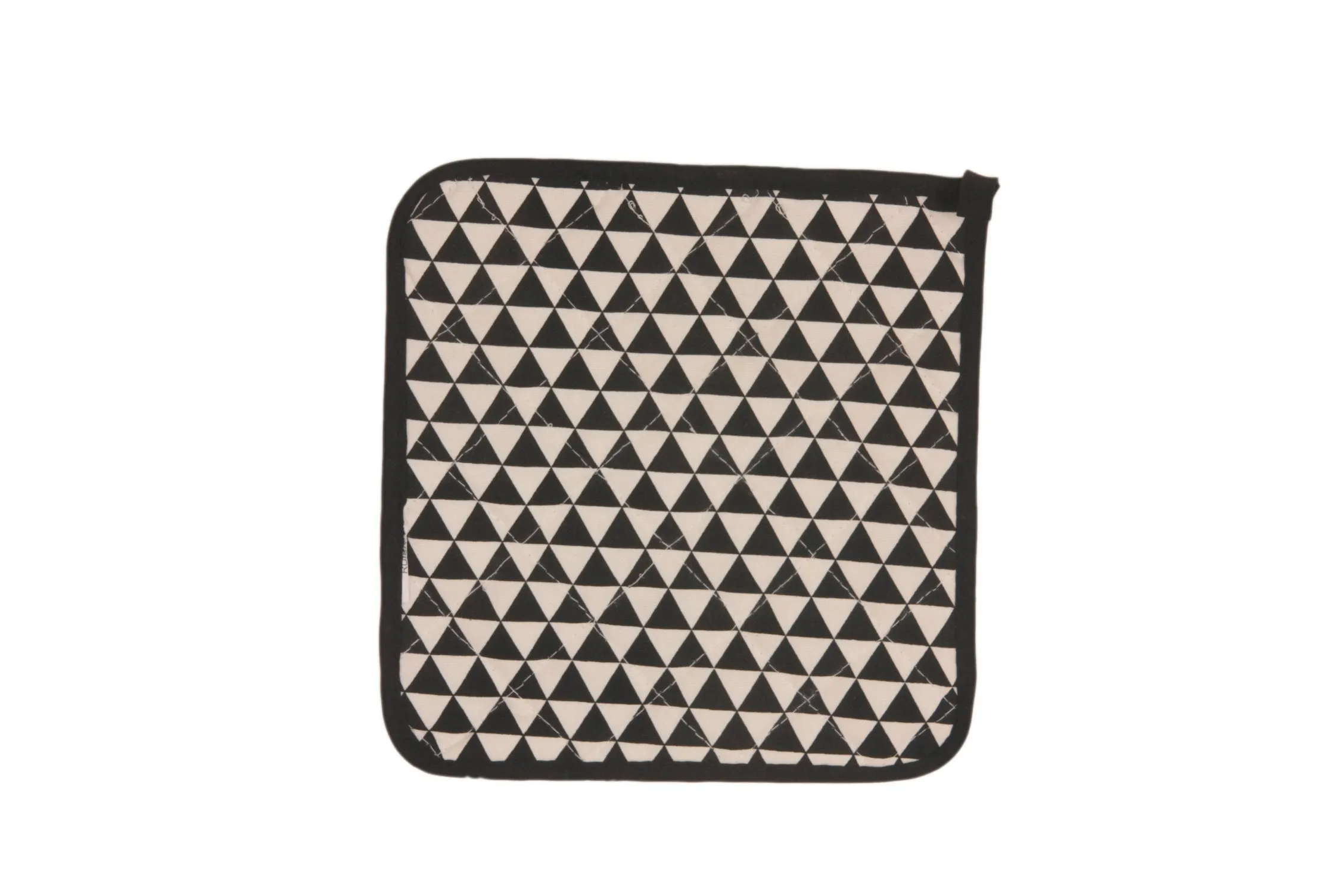 Black Geometric Cotton Apron Set
