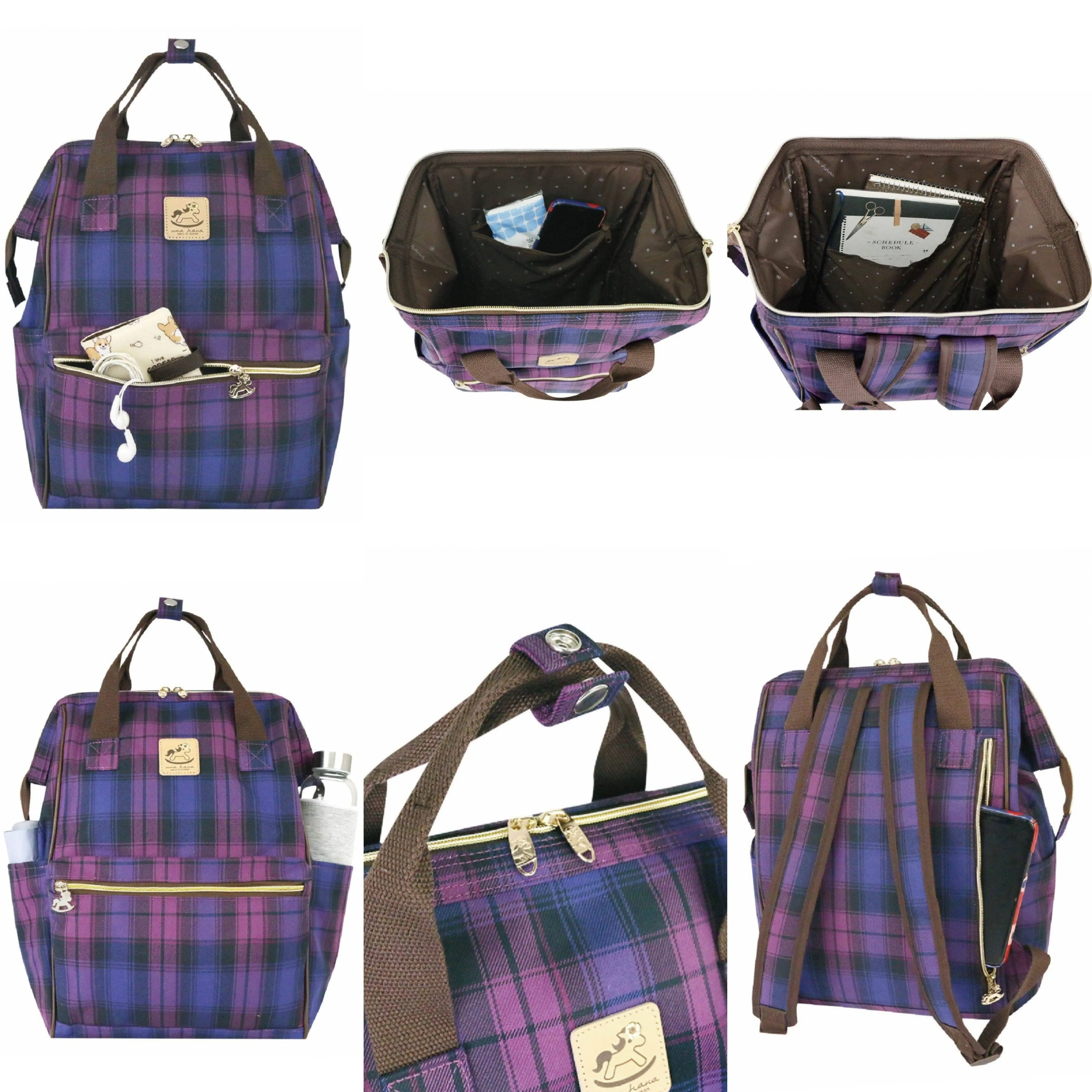 Blue Color Me Corgi Large Opening Backpack