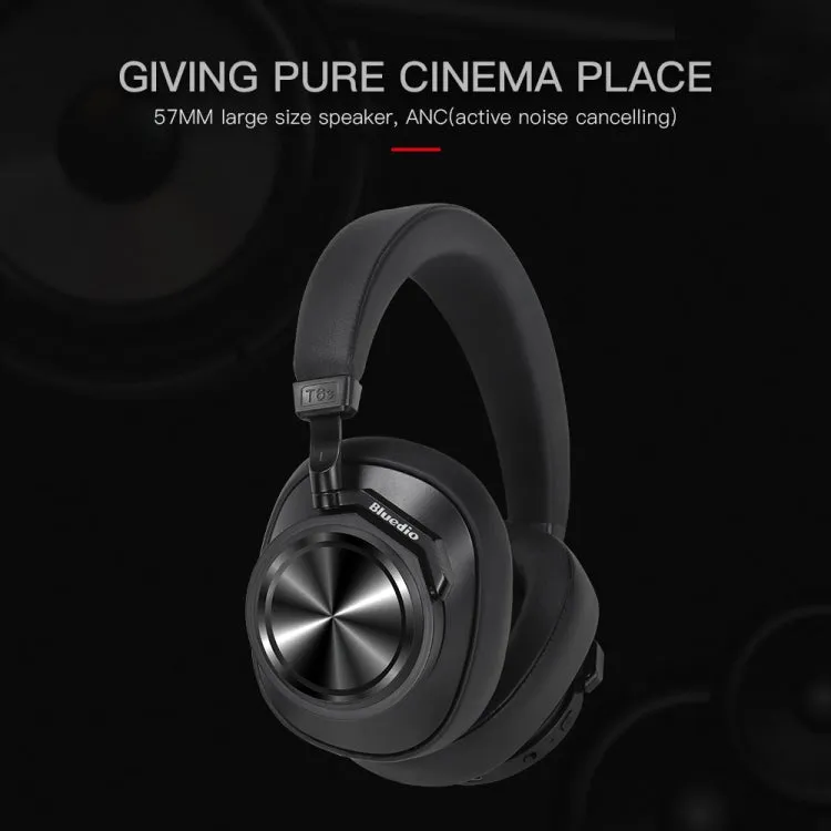 Bluedio T7  Bluetooth Version 5.0 Headset Bluetooth Headset Support Headset Automatic Playback(Black)