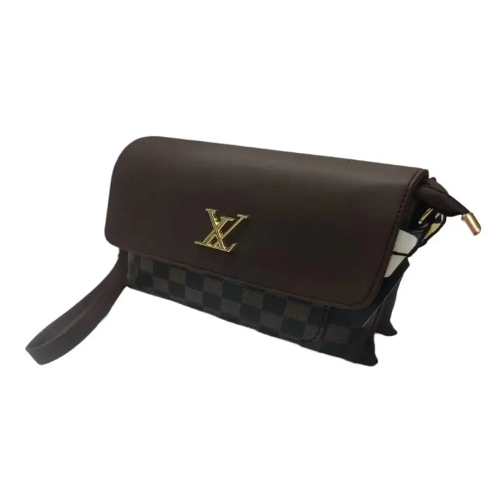 Brown-Black Designer Sling Bag