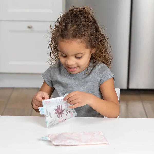 Bumkins Reusable Snack Bag - Twin Pack Floral/Lace