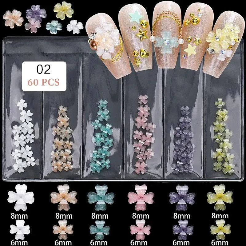 Butterfly Aurora Floral Resin Nail Art Kit: Elegant DIY Manicure & Sparkle