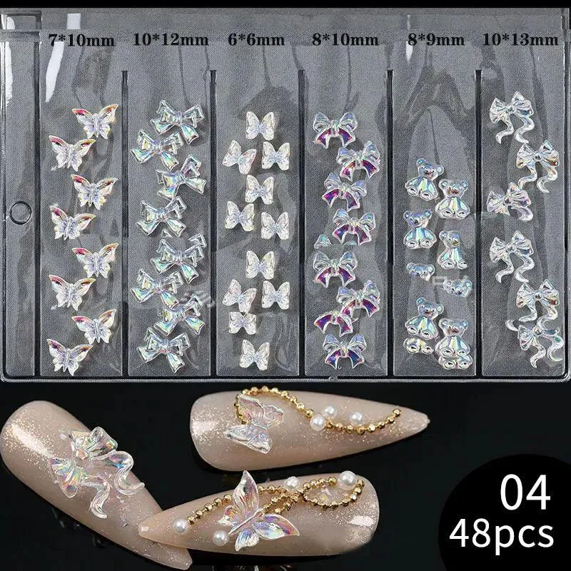Butterfly Aurora Floral Resin Nail Art Kit: Elegant DIY Manicure & Sparkle