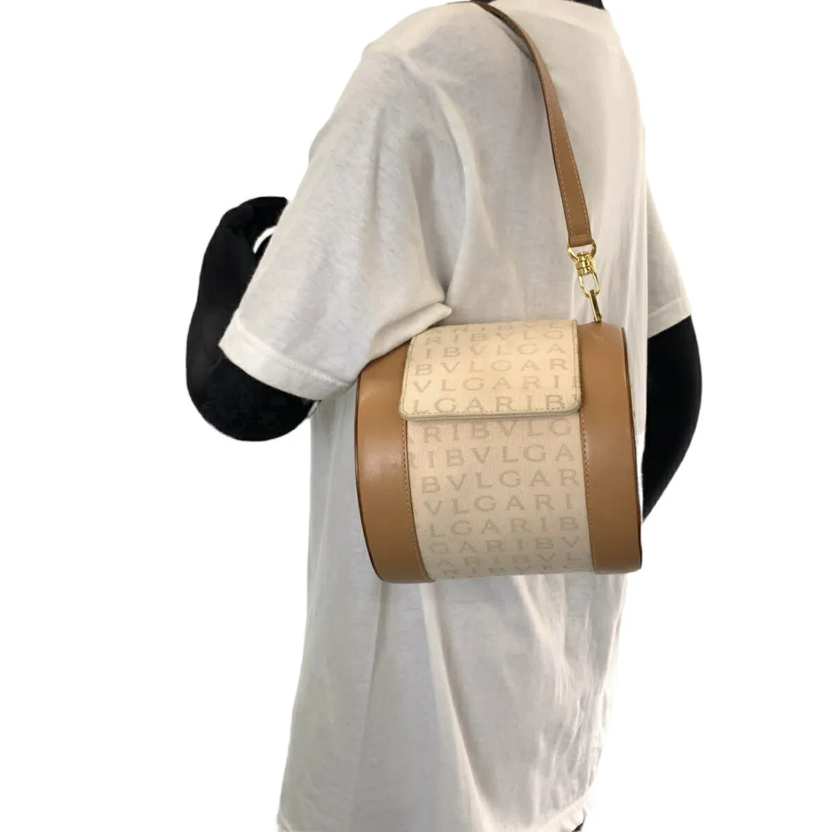 Bvlgari Canvas Logo Mania B-Zero1 Shoulder Bag