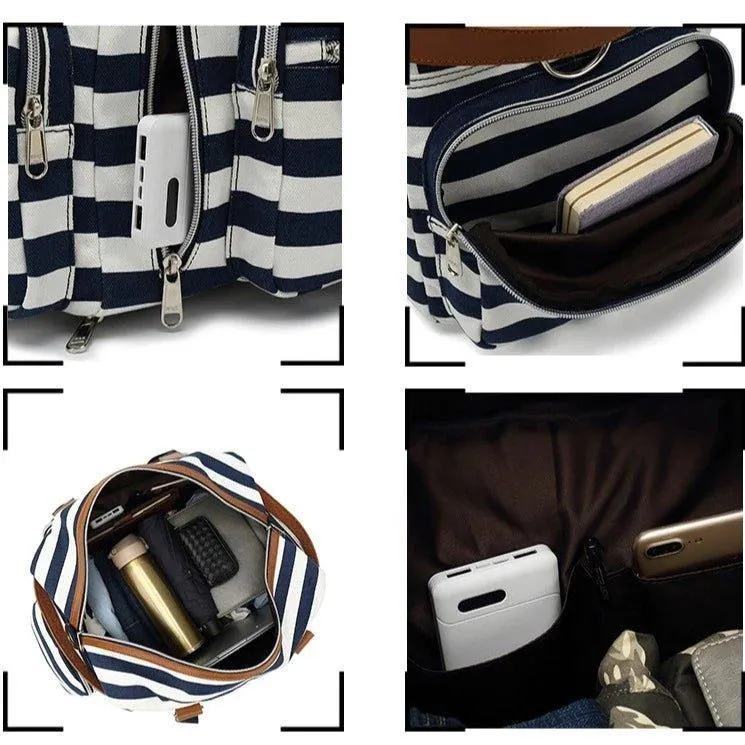 Canvas Weekend Bag for Women with Trolley Sleeve