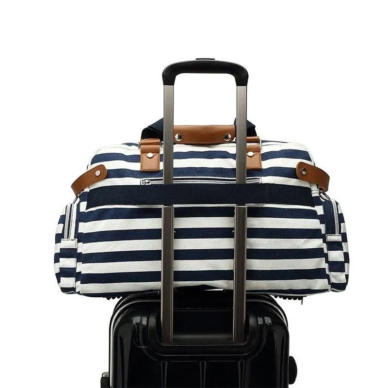 Canvas Weekend Bag for Women with Trolley Sleeve