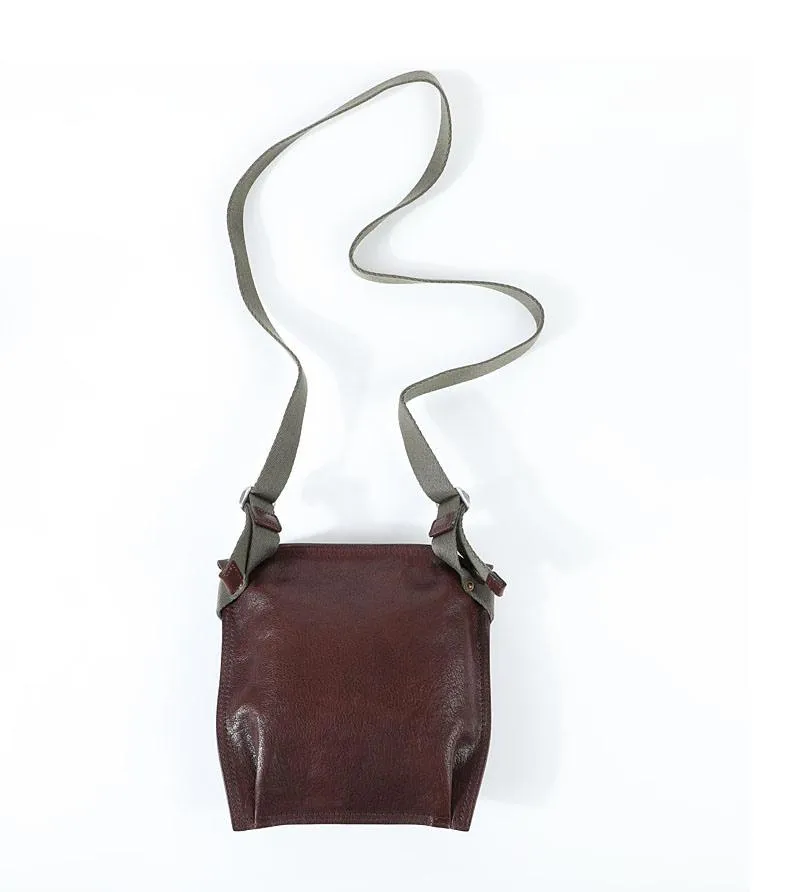 Casual Black Leather Mens Vertical Side Bag Messenger Bag Cool Brown Postman Bag Courier Bag for Men