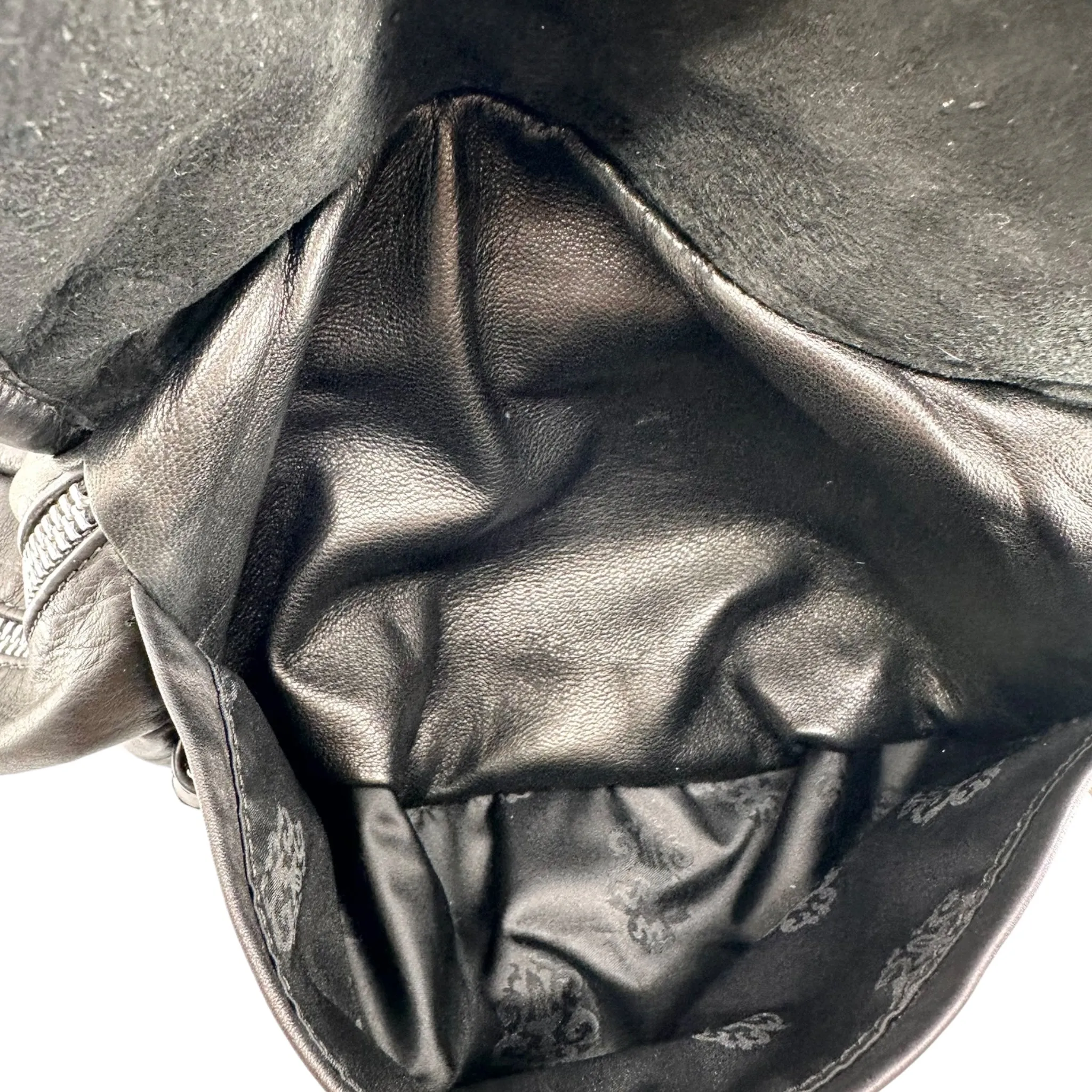 Chrome Hearts Snat Leather Waist Bag Black (Large)