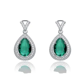 Constance Dauphine Teardrop Green Earrings