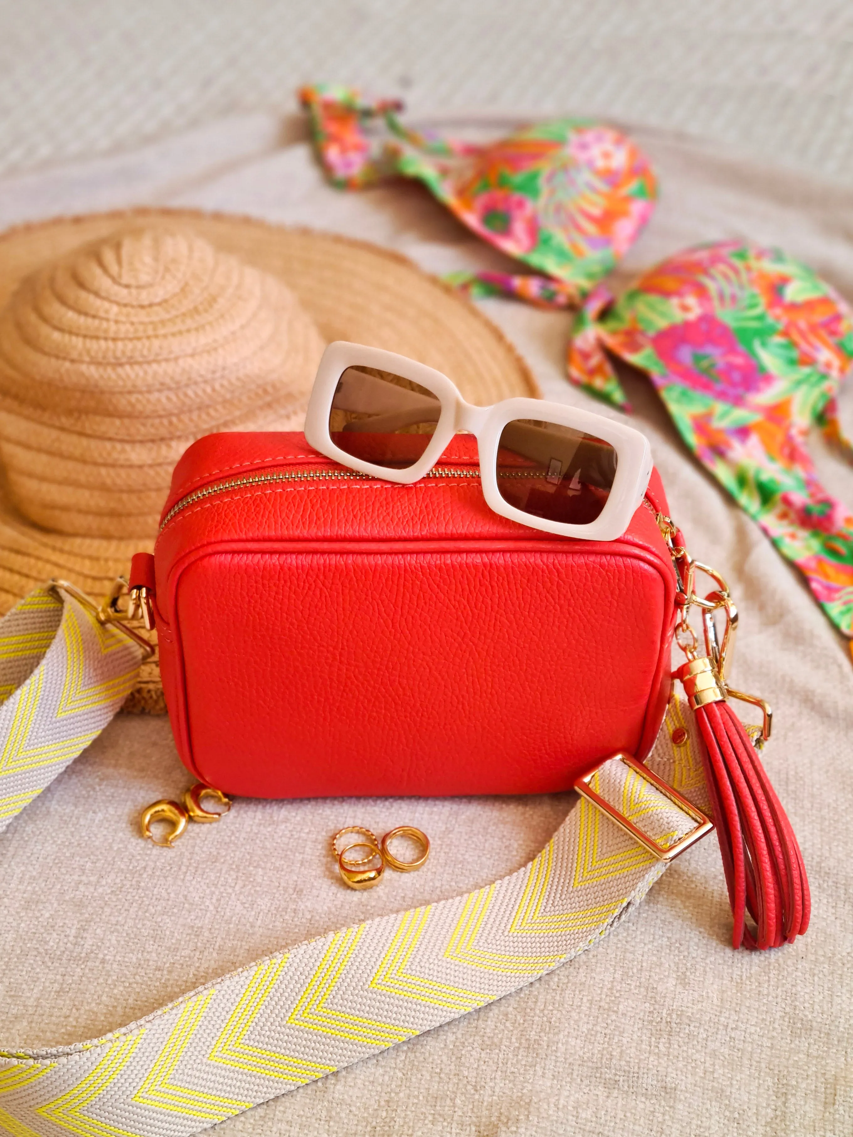 Crossbody Tassel Coral