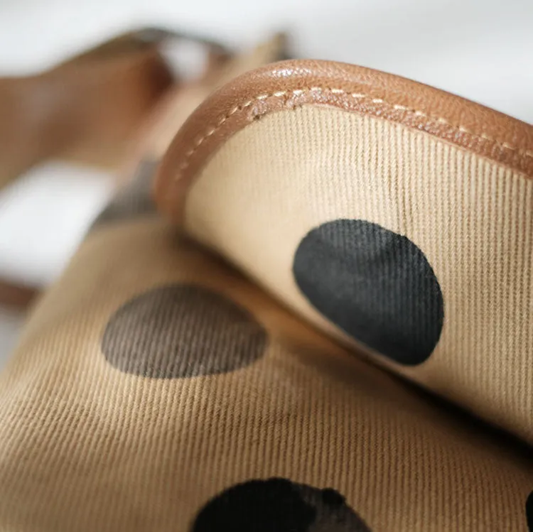 Cute Womens Leather Canvas Satchel Shoulder Bag Crossbody Bags for Ladies