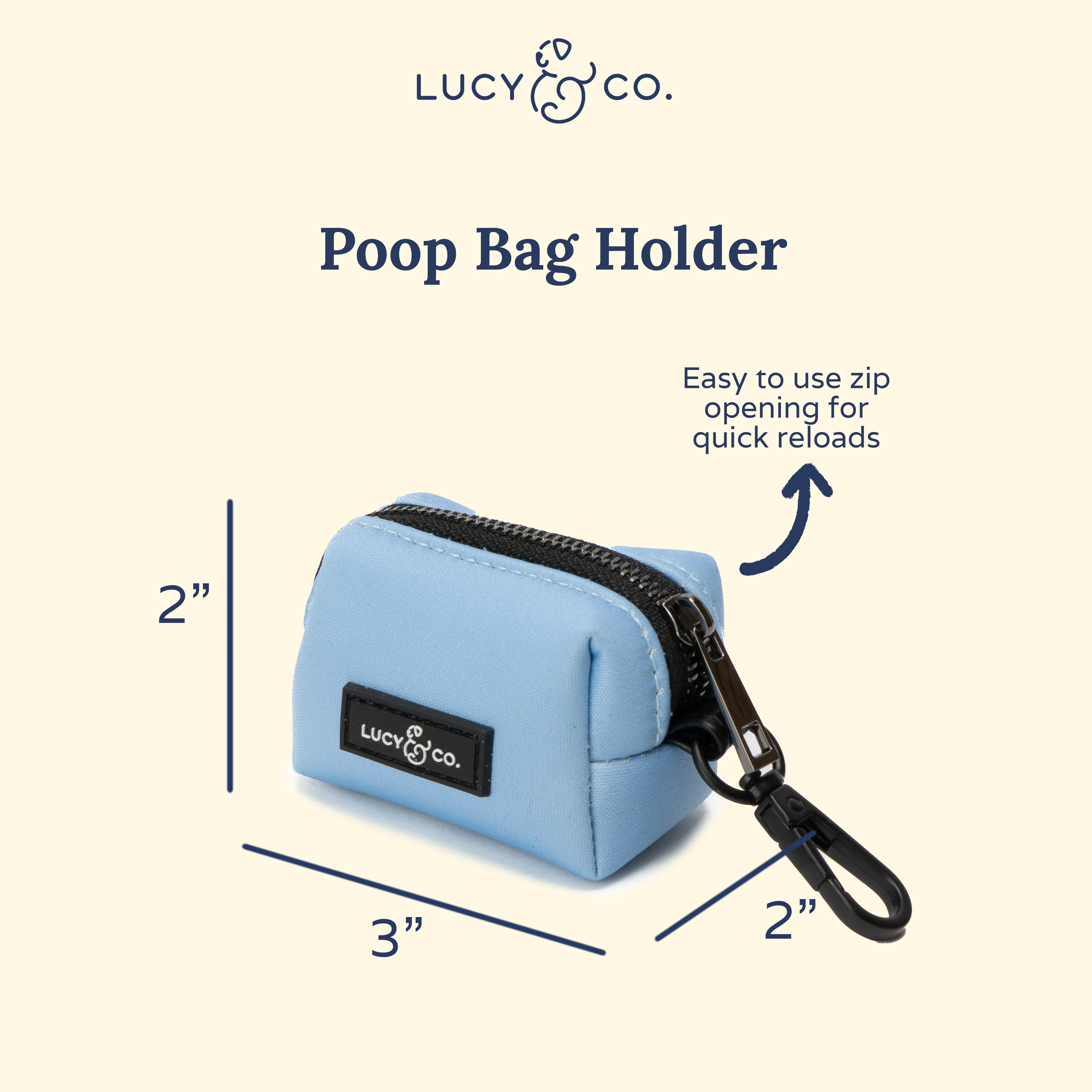 Denim Blue Poop Bag Holder