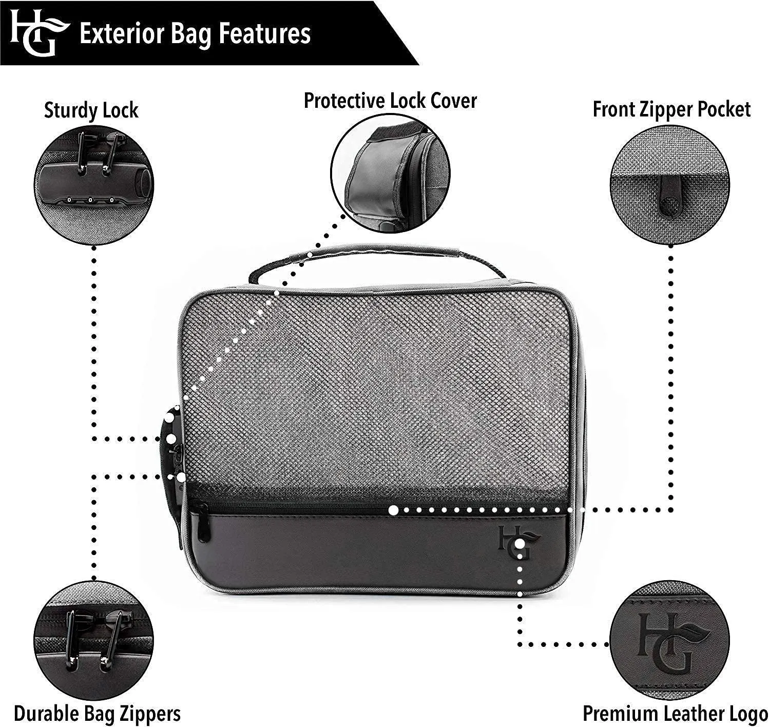 Extra Large Smell Proof Case with Combination Lock (Grey)