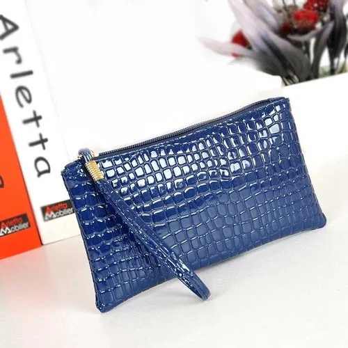 Fashion Handbag Womens Crocodile Leather Clutch