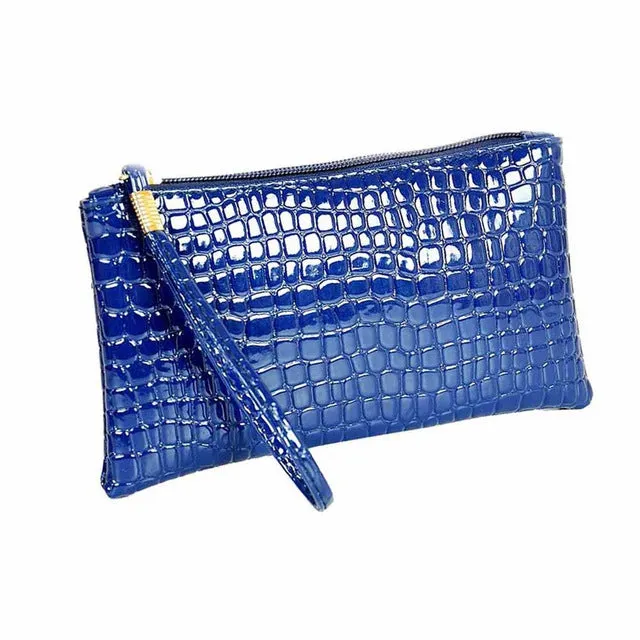 Fashion Handbag Womens Crocodile Leather Clutch