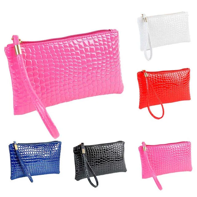 Fashion Handbag Womens Crocodile Leather Clutch