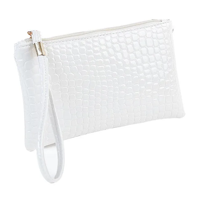 Fashion Handbag Womens Crocodile Leather Clutch