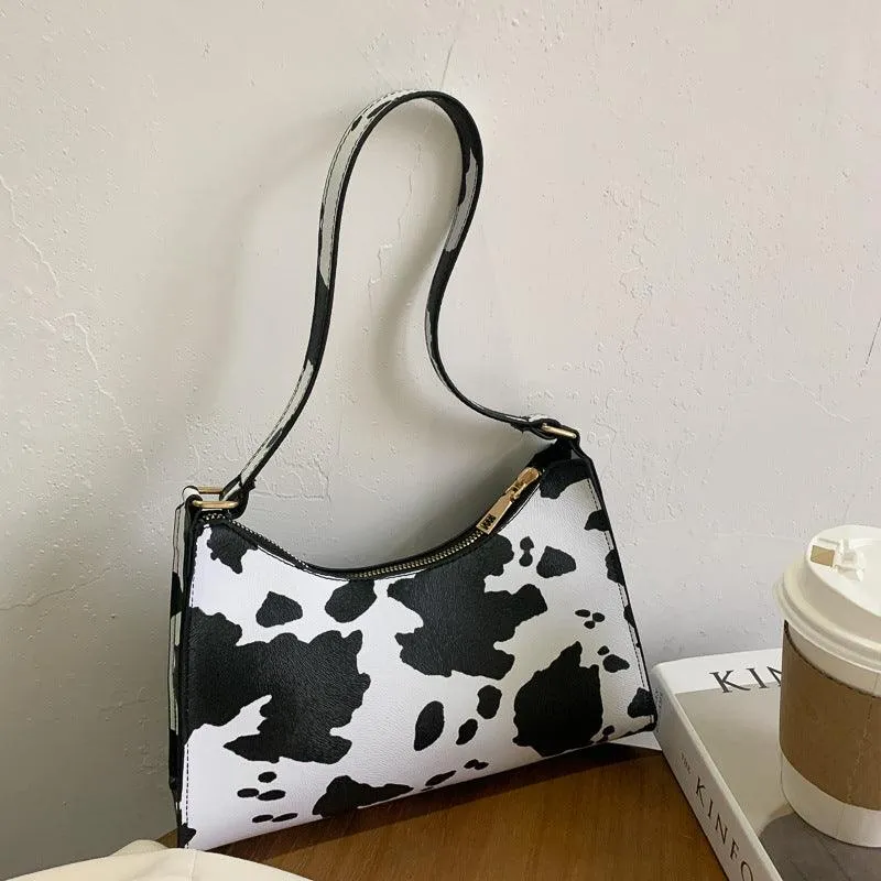 Fashion striped spotted niche Fashion handbags leopard print underarm bag