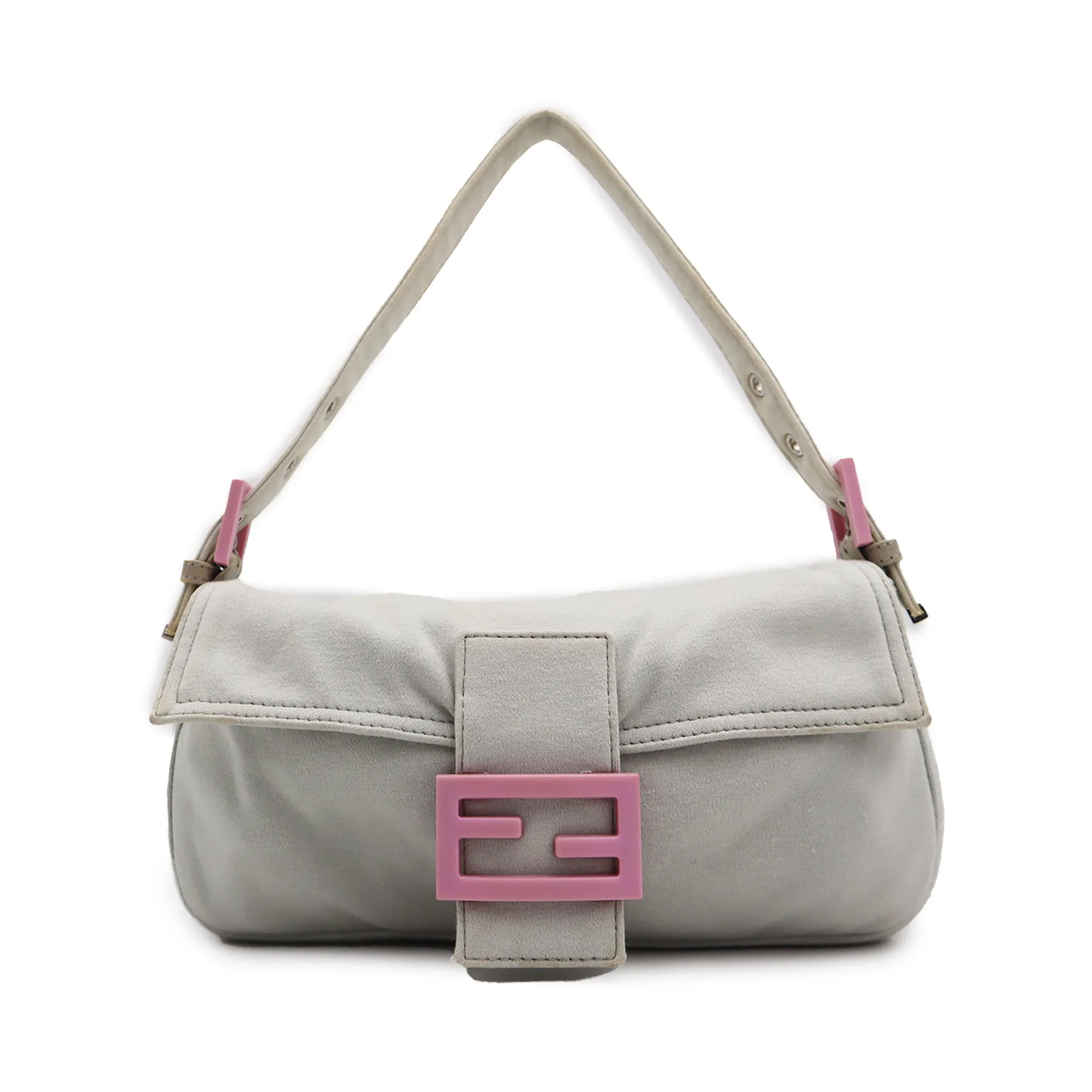 Fendi Canvas Mamma Baguette Shoulder Bag