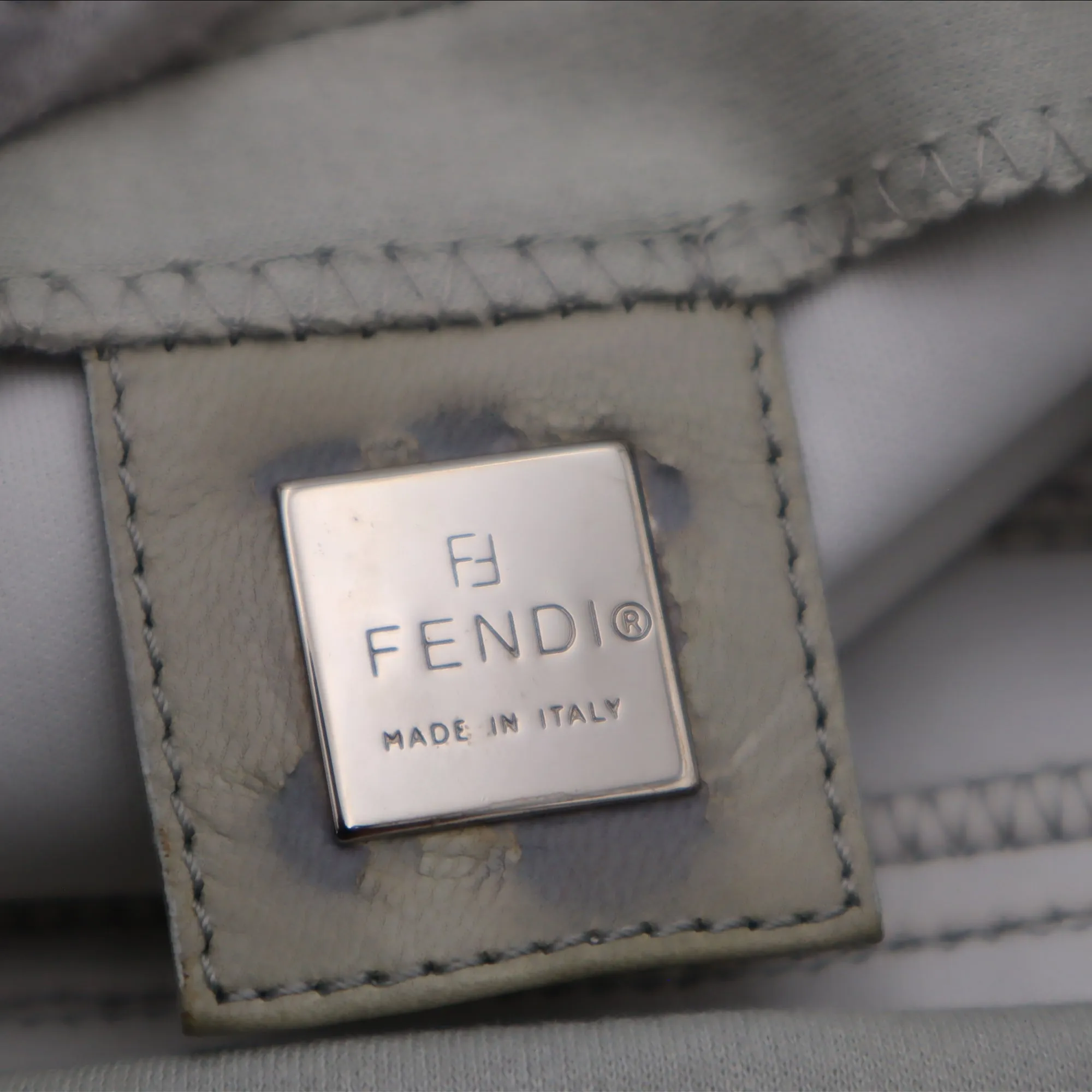 Fendi Canvas Mamma Baguette Shoulder Bag