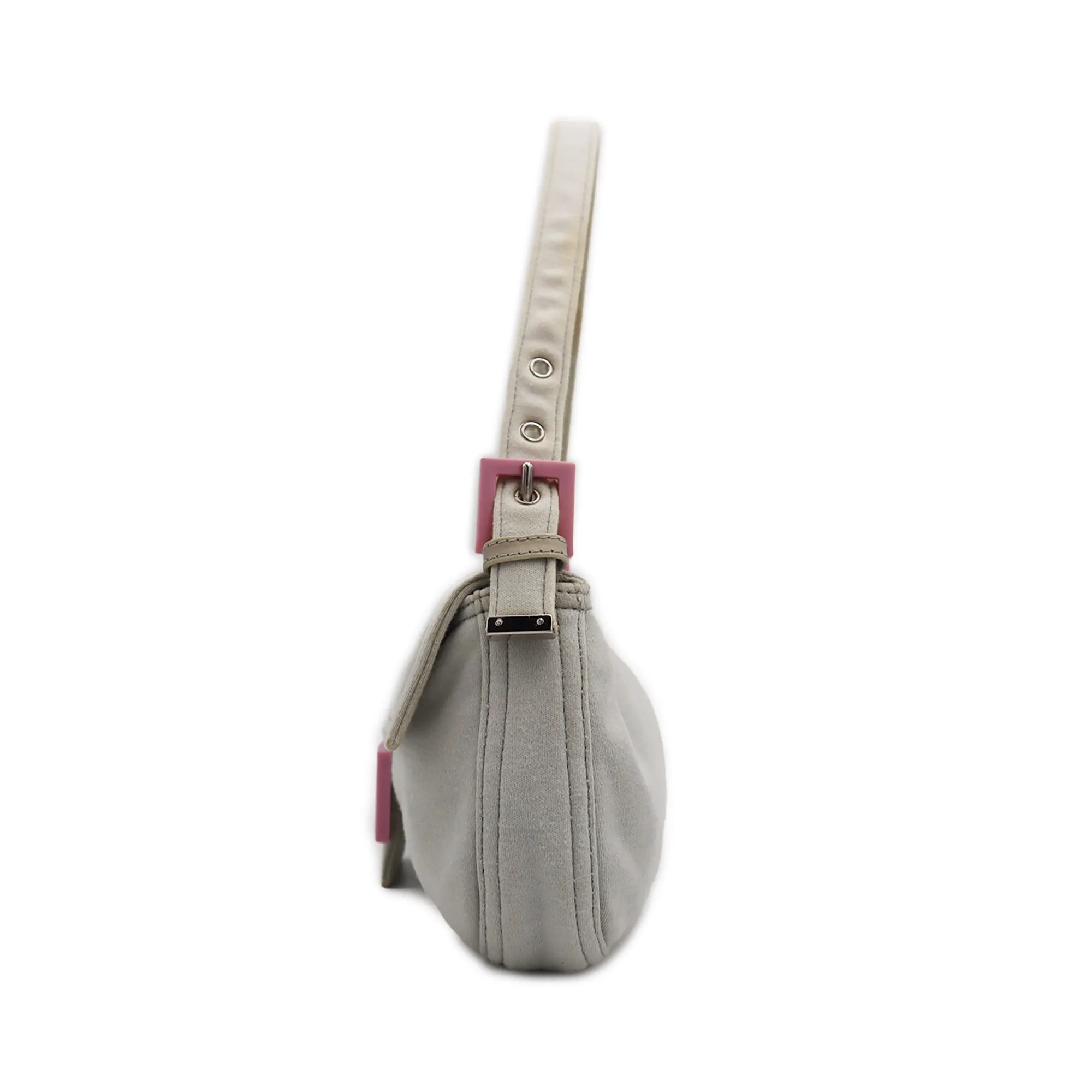 Fendi Canvas Mamma Baguette Shoulder Bag