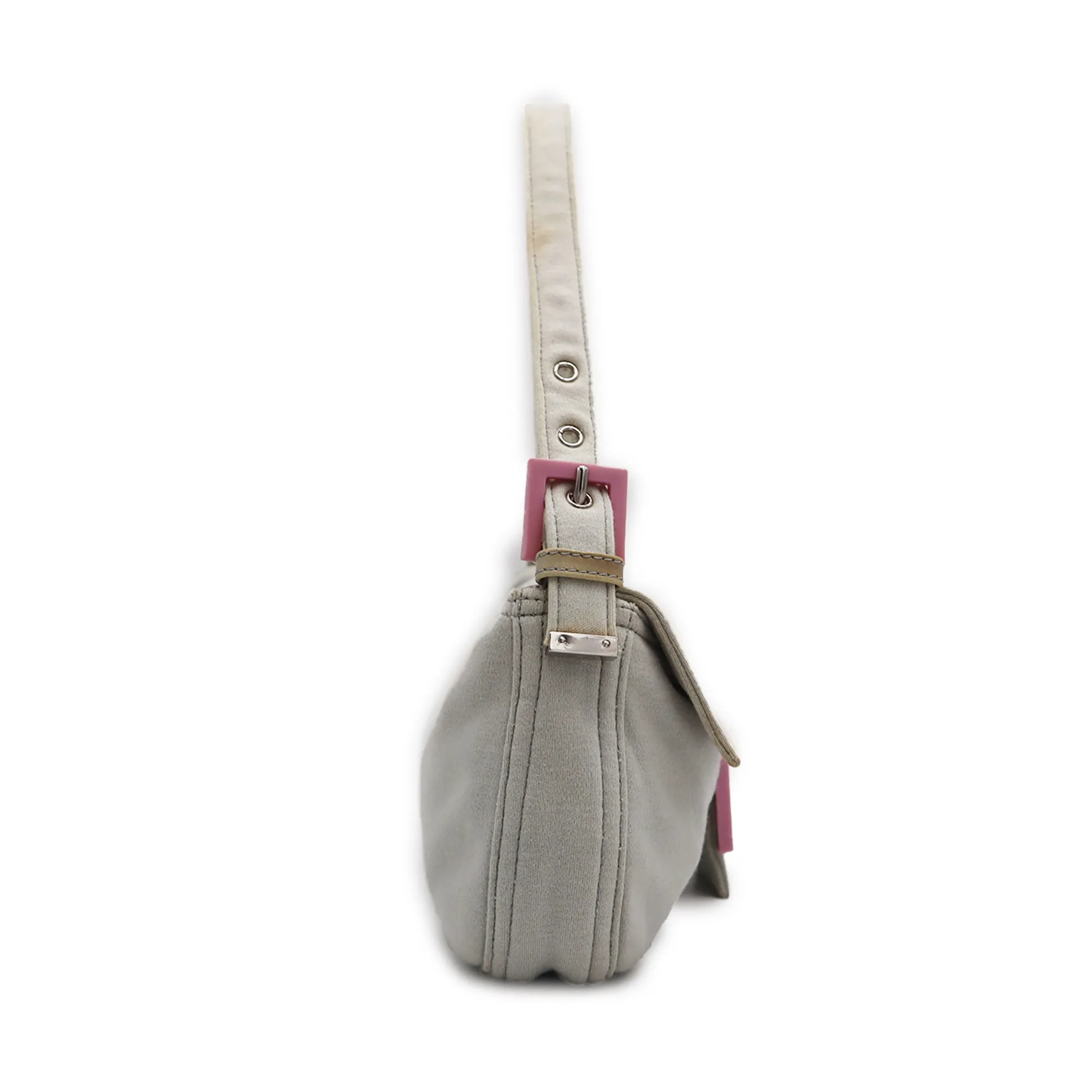 Fendi Canvas Mamma Baguette Shoulder Bag