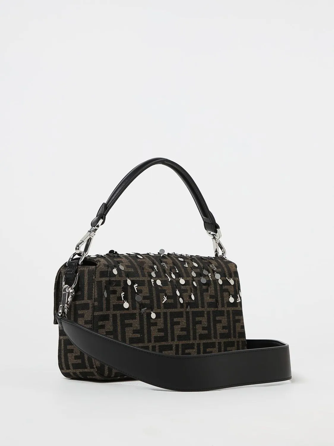 FENDI Mini FF Jacquard Shoulder Handbag