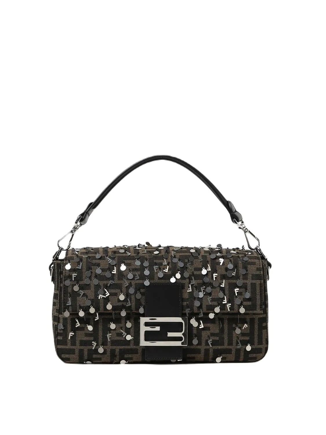FENDI Mini FF Jacquard Shoulder Handbag