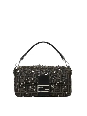 FENDI Mini FF Jacquard Shoulder Handbag