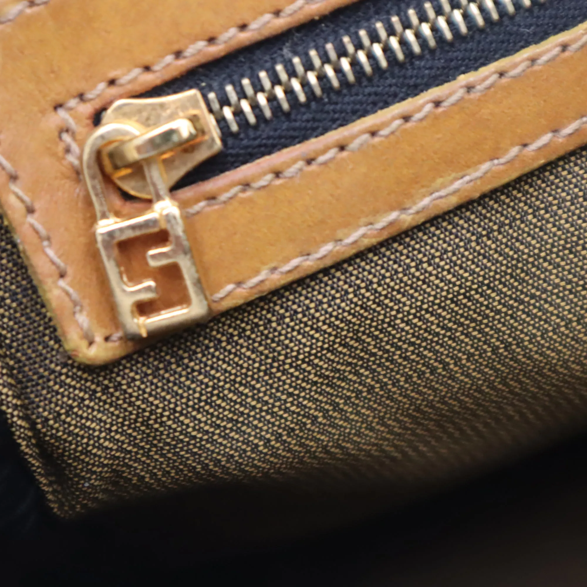 Fendi Zebra Canvas Handbag