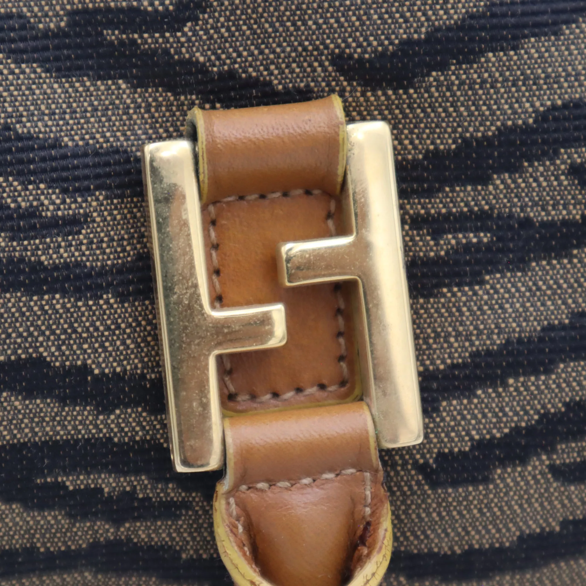 Fendi Zebra Canvas Handbag