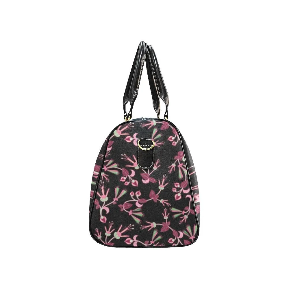 Floral Green Black Waterproof Travel Bag/Small
