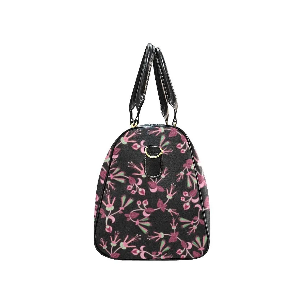 Floral Green Black Waterproof Travel Bag/Small