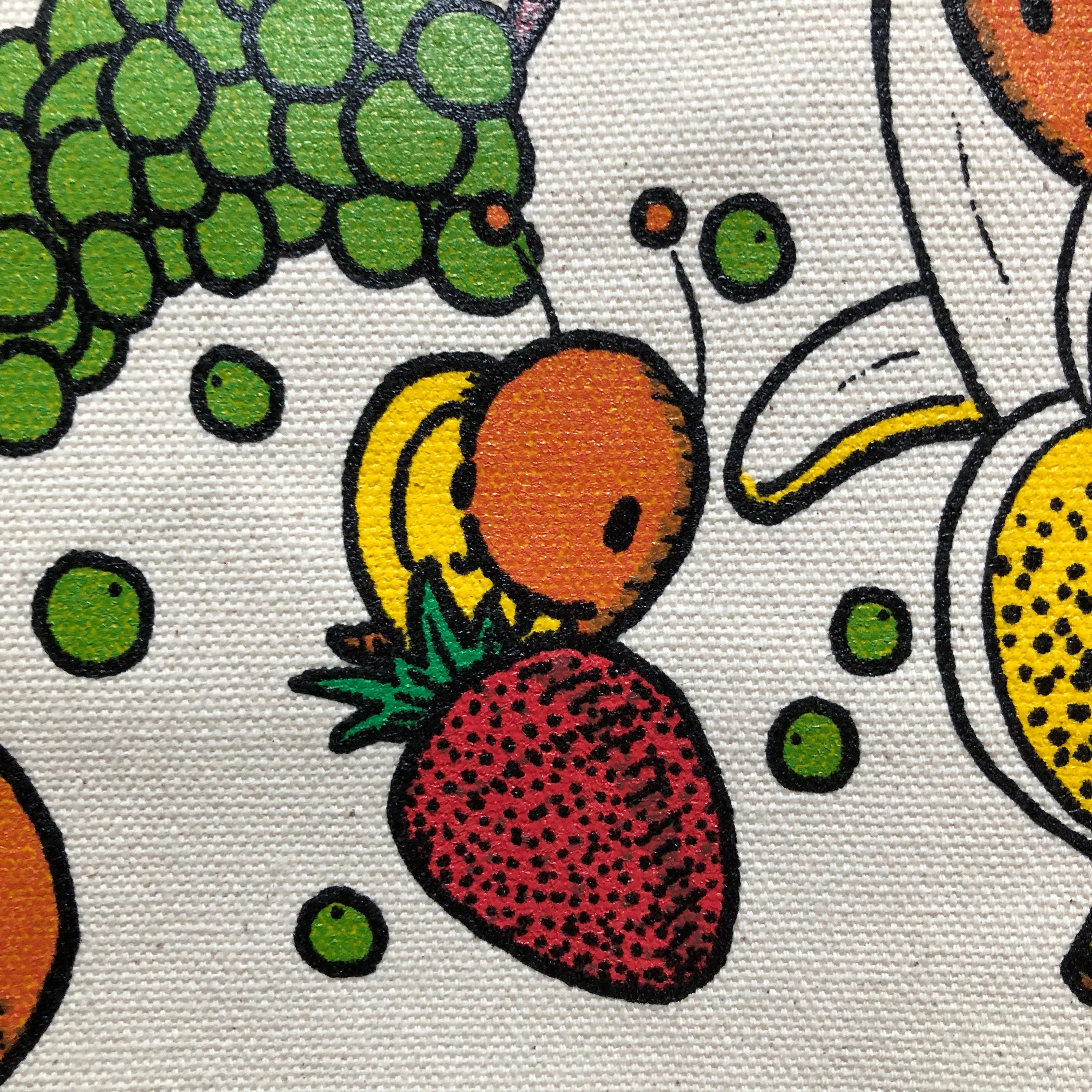 fruits and veggies XL grocery tote bag