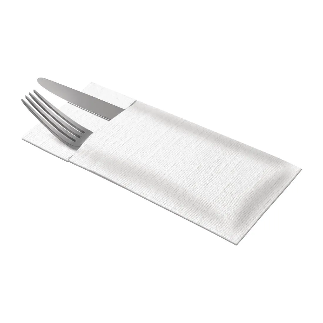 FS375 Tork Premium LinStyle Cutlery Napkins White (Pack of 12 x 50)