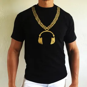 Gold Chain Headphone Tee
