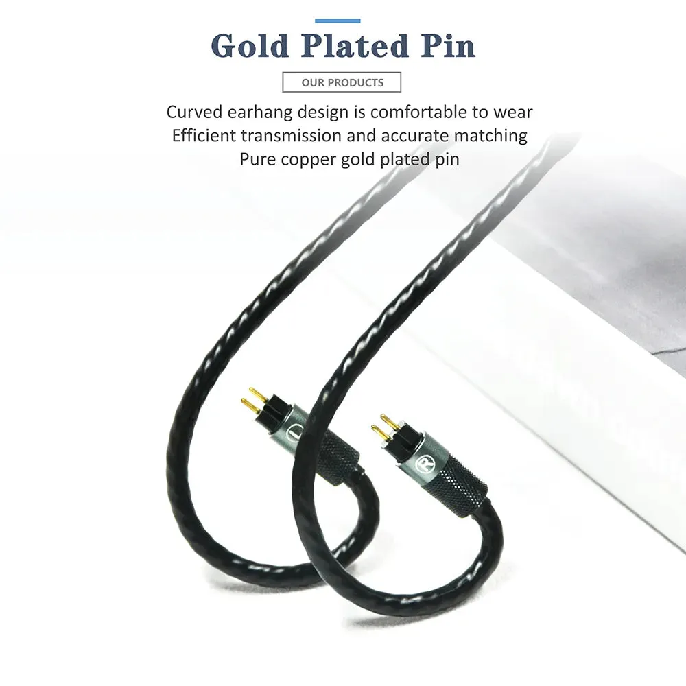 GUCraftsman 6N Single Crystal Copper 0.78mm Earphone Cables For 64audio A12t/U12 A18 TIA Oriolus RE2000PRO iSINE20