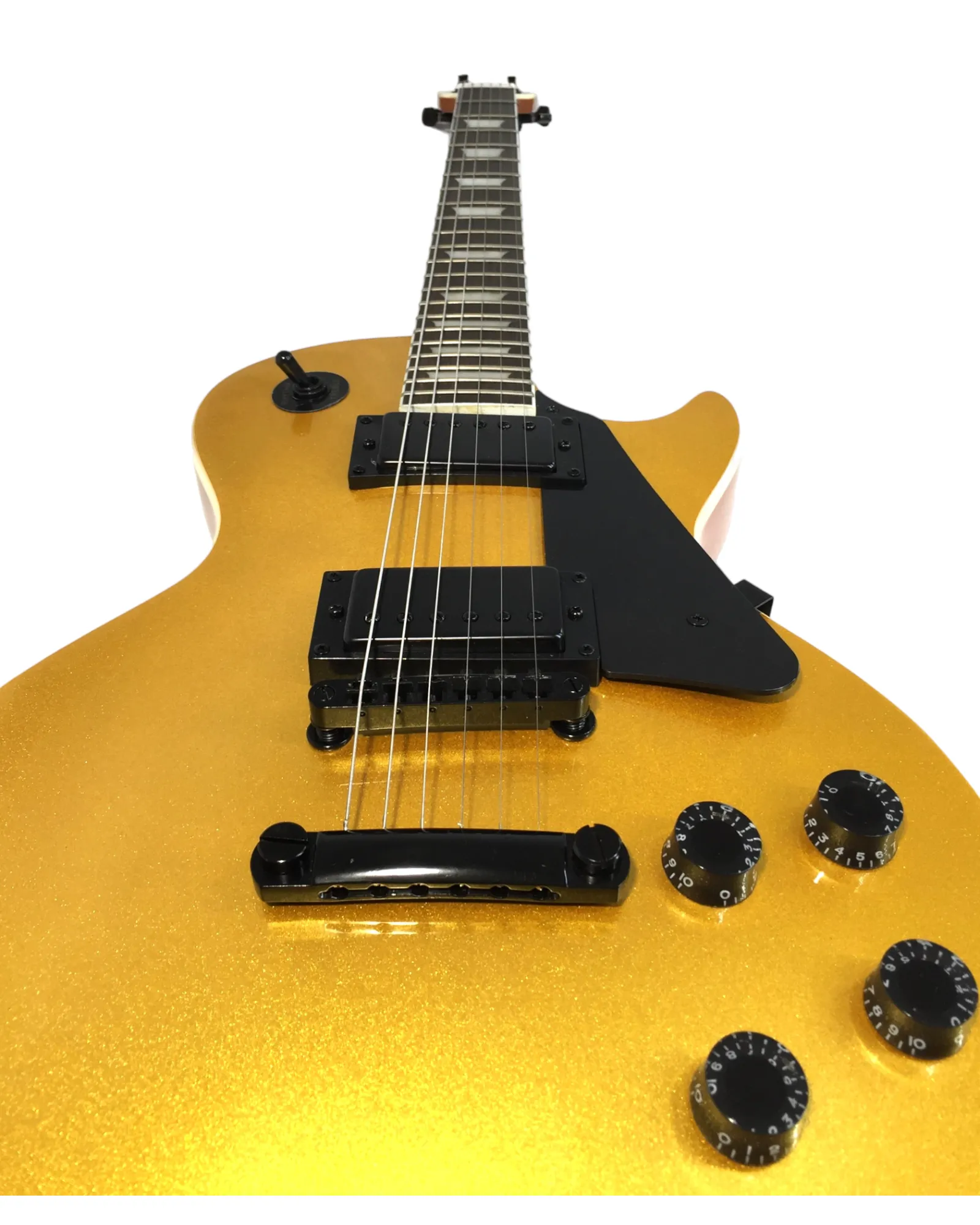 Haze Single-Cut Solid Arched Mahogany Maple Neck HLP Electric Guitar - Gold HSGS91988GD