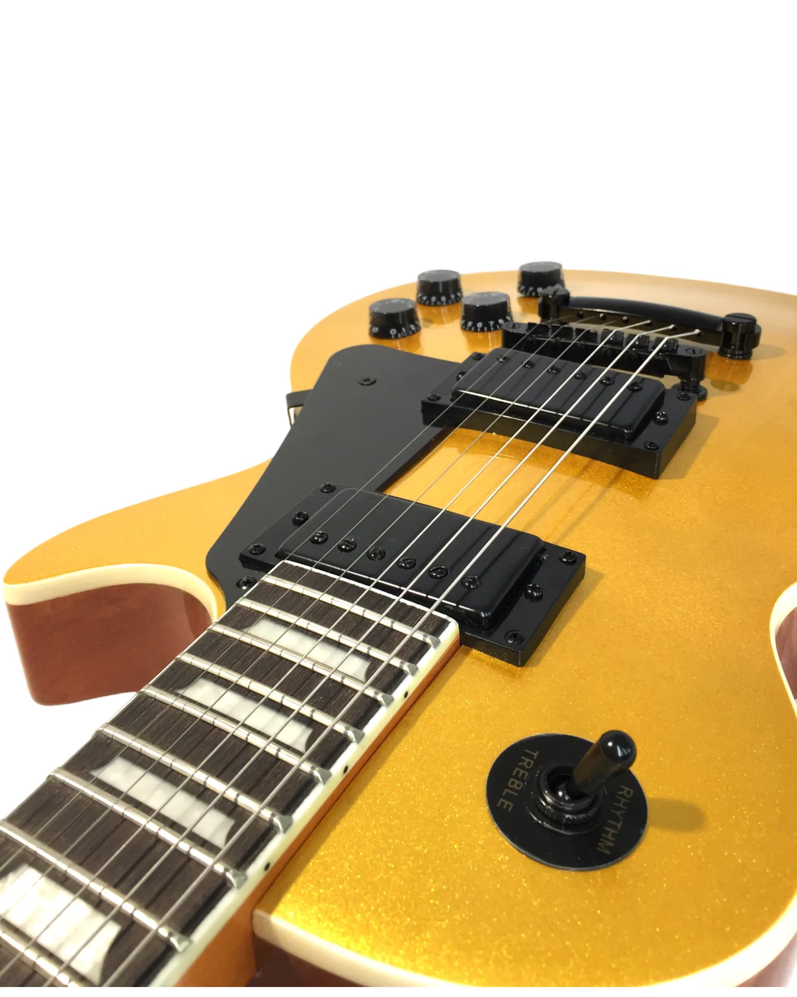 Haze Single-Cut Solid Arched Mahogany Maple Neck HLP Electric Guitar - Gold HSGS91988GD